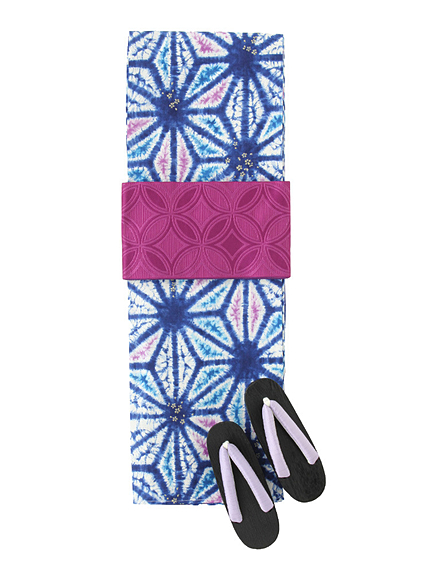 【SELECT】浴衣3点SET　蛍七宝柄－３