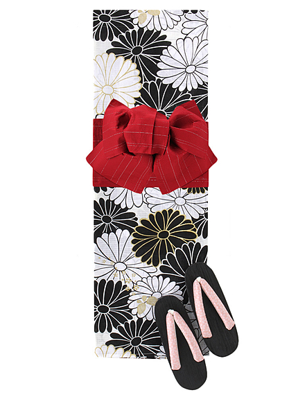 【SELECT】浴衣3点SET　ラメ縞