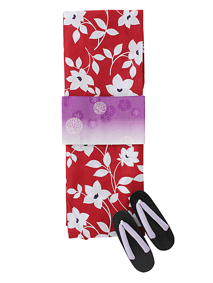 【SELECT】浴衣3点SET 白ラメぼかし鞠 撫子