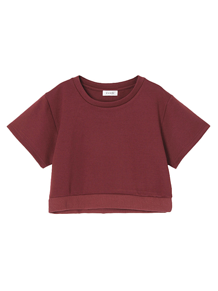 シンプルクロップドTOPS