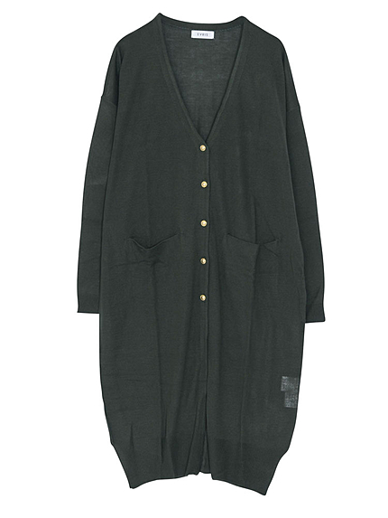 ロングニットカーデ