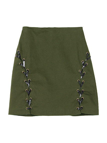 Wレースアップスカート
