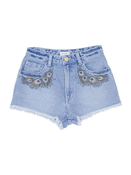 ピーコックデニムショートパンツ