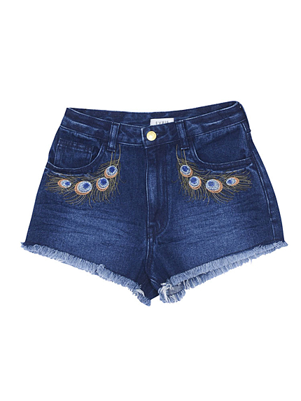 ピーコックデニムショートパンツ