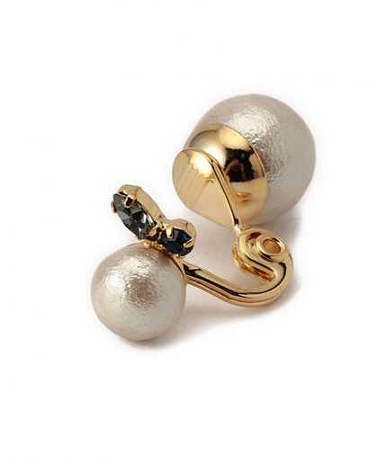 ＜closet story＞コットンパール ダブルフェイス イヤリング