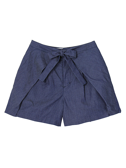 フロントリボンラップショートパンツ