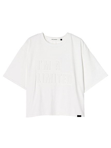 エンボスメッセージショートTシャツ