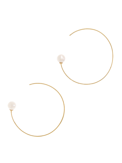 パールフープピアス