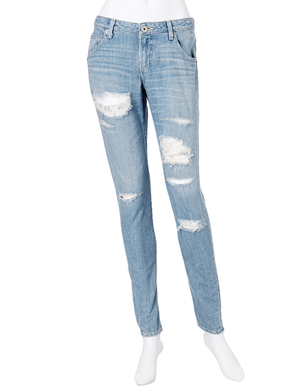 クラッシュデニムパンツ