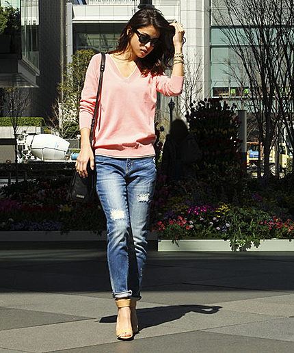 【新色入荷】テーパードダメージデニムパンツ