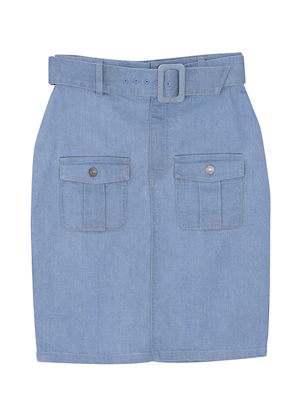 アウトポケットタイトデニムスカート