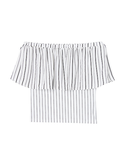 【FEMININE】ワイドカバーオフショルブラウス