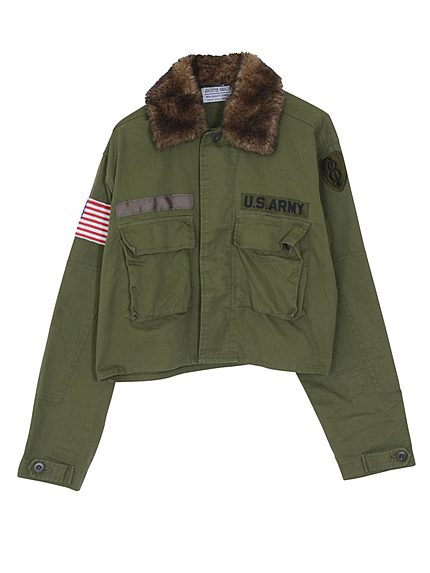 ファー衿ミリタリージャケット