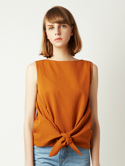 オーバーリボンブラウス