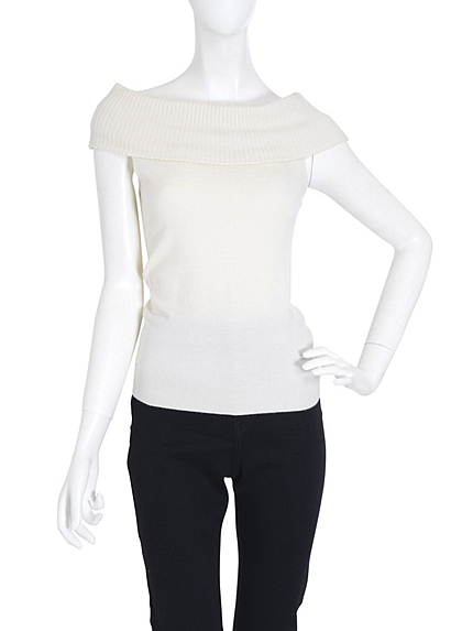 Wideオフショルニットプルオーバー