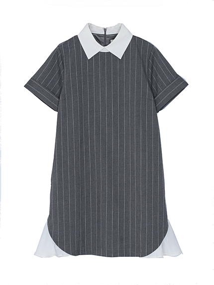 サイドフレア衿付きワンピース