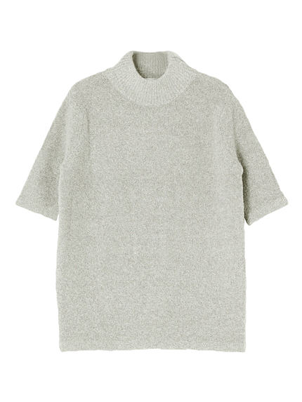 ループヤーン半袖ニット