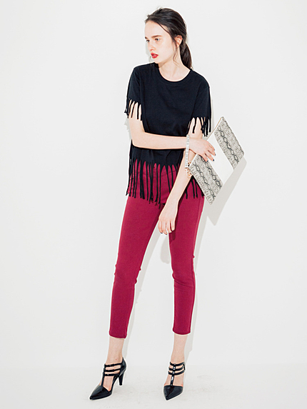 【CASUAL】フリンジディティールTシャツ