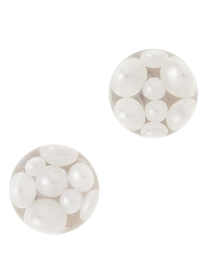 【goods】クリアミックス粒パールピアス