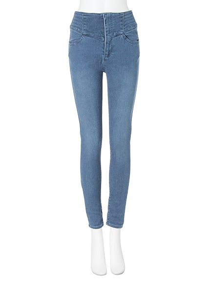 【CASUAL】デザイン切替スキニーパンツ