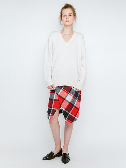 チェックラップスカート【2015秋新作】