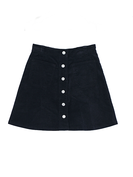 コーデュロイ台形スカート