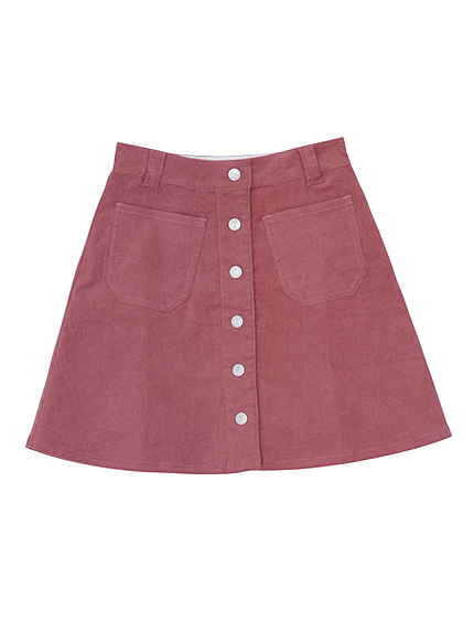 コーデュロイ台形スカート