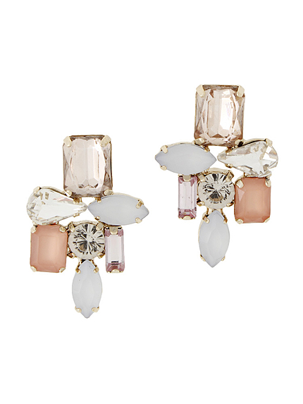 ビジューパーツピアス