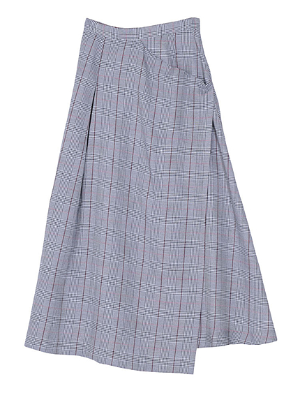 【MODE】ラップデザインフレアロングスカート