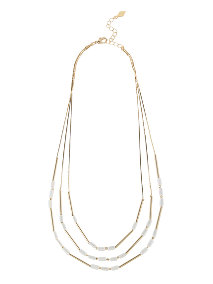 クールパーツ３連ネックレス