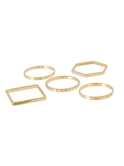 ランダムモチーフ5連リング