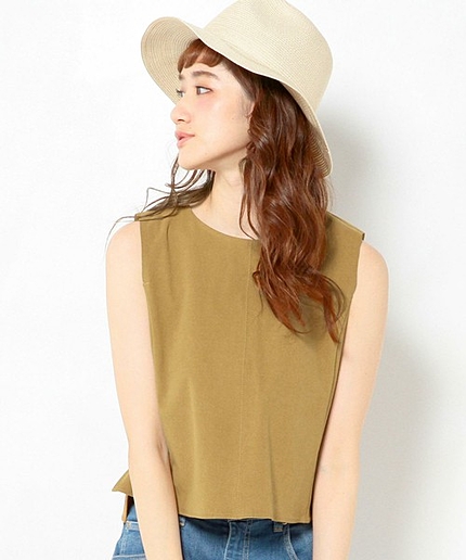 フェイクスウェードノースリーブ（ベージュ）/AEBC  FAKE SUEDE NSL BGE