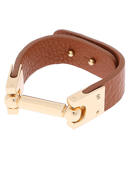 ゴールドビットレザーバングル