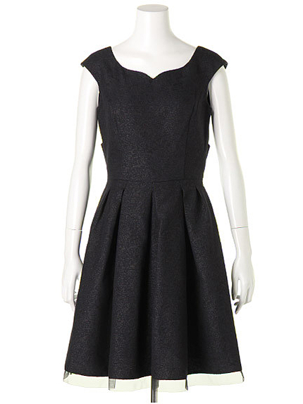 ラメジャガードフレアワンピース