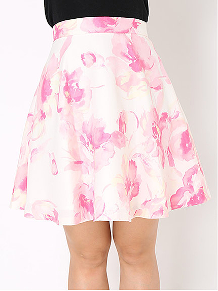 BIGフラワーフレアスカート