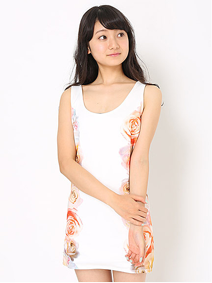 サイドフラワータンクチュニック