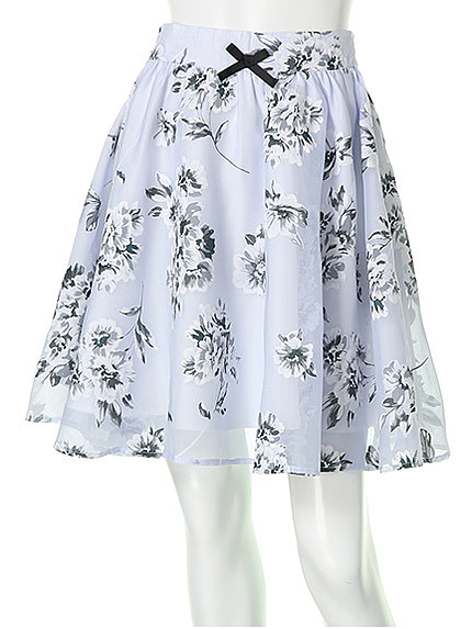 オパール花柄ギャザースカート