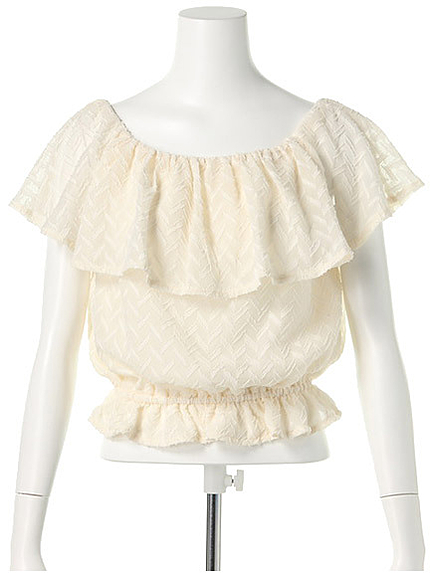 シフォンフリルブラウス