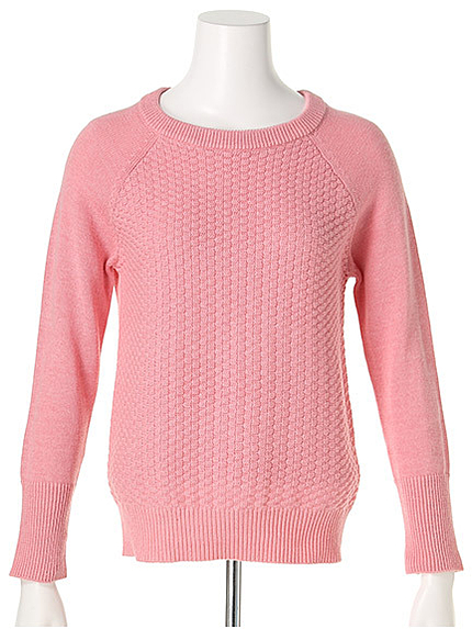 フロント格子ジャガードニット