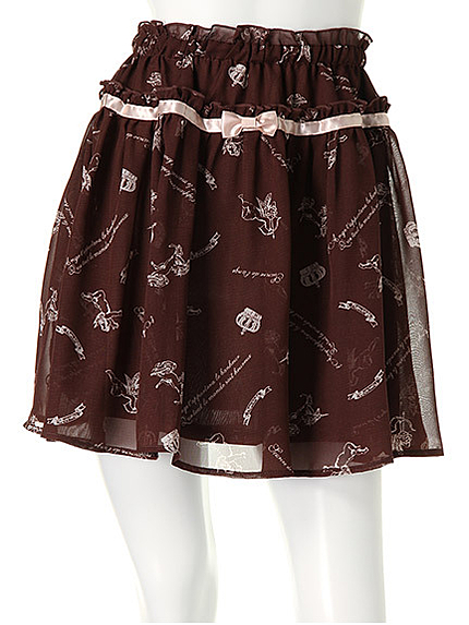 エンジェルプリントシフォンスカート