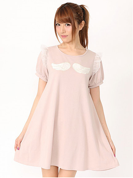 肩オーガンジーANGELモチーフAラインOP