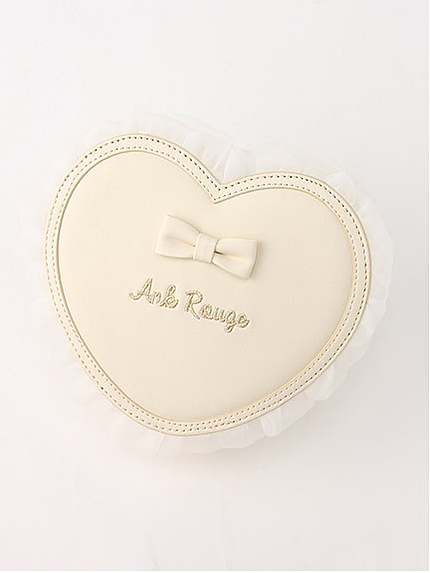 フリルハートポーチ