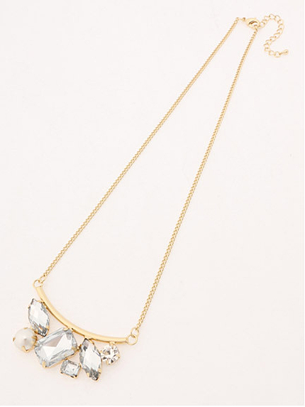 Mixビジューネックレス