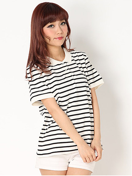 ボーダーポロシャツ