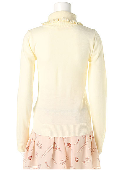 フリルタートルニット