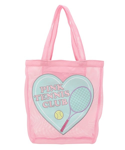 WEGO/テニスワッペンメッシュトートバッグ