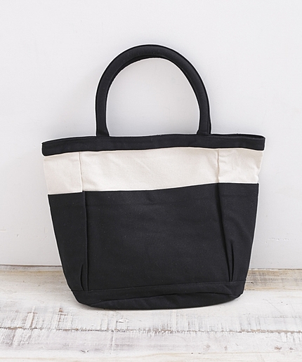バイカラー4ポケットトートバッグ
