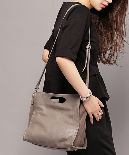 レザーショルダーバッグ/L