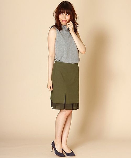 ミリタリーコットンストレッチスカート