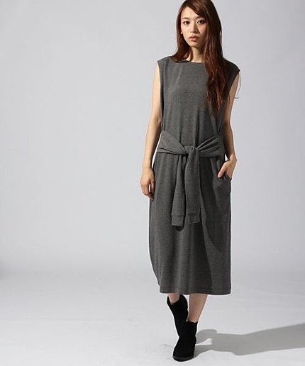 フロントリボンカットソーワンピース